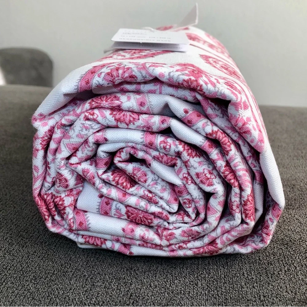 Pottery Barn Heart Organic Cotton Tablecloth